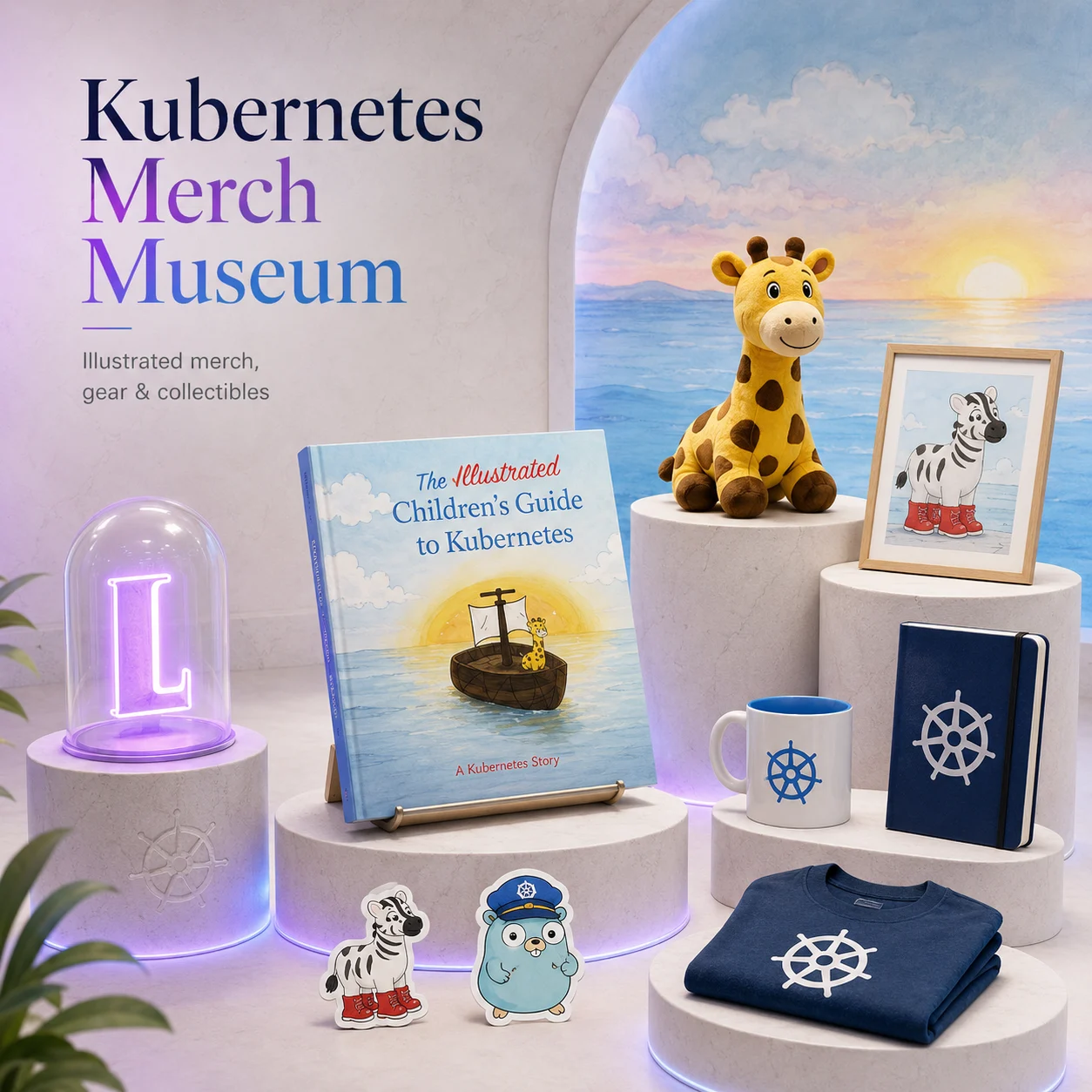 Kubernetes Merch Museum illustrated merch preview
