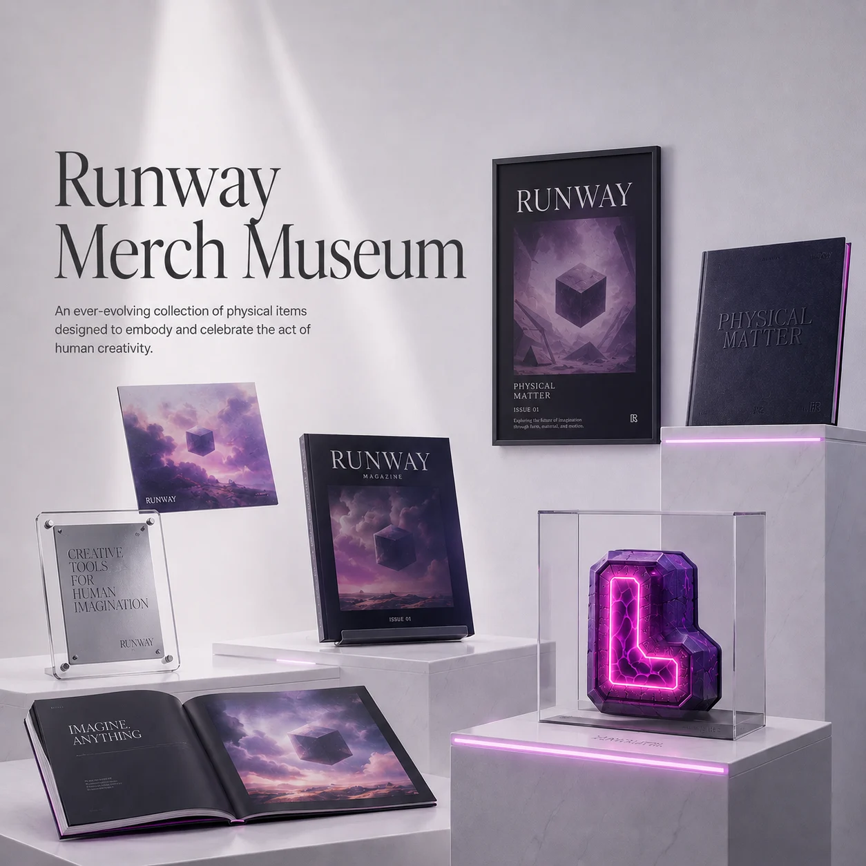 Runway Merch Museum physical objects preview